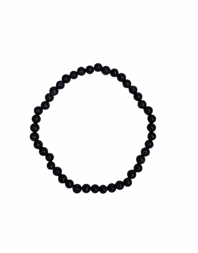 Blue Goldstone Bracelet - 4mm