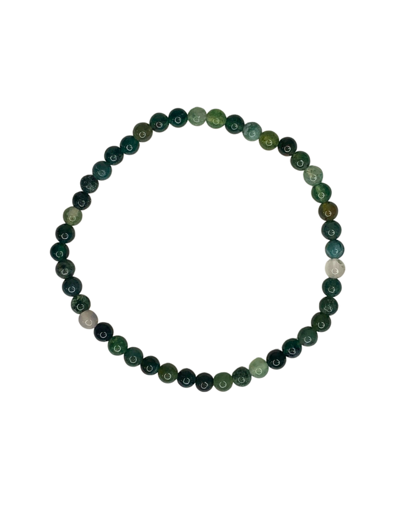 Bracelet - Moss Agate 4mm