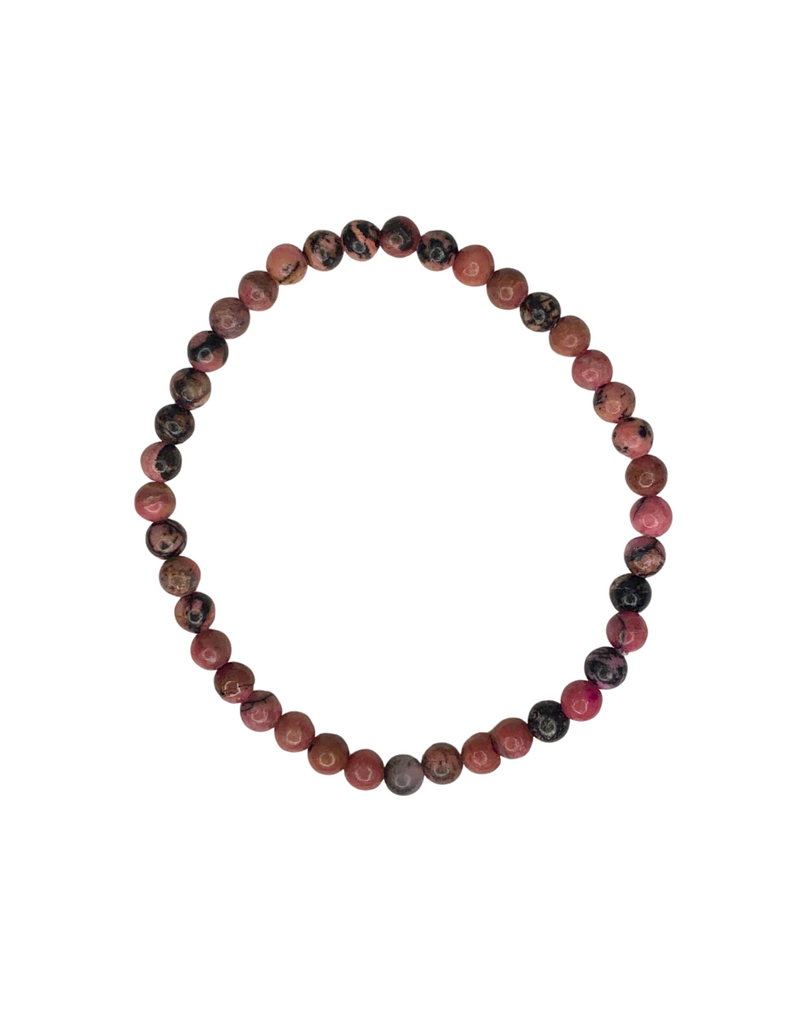 Bracelet - Rhodonite 4mm- MM-BRD