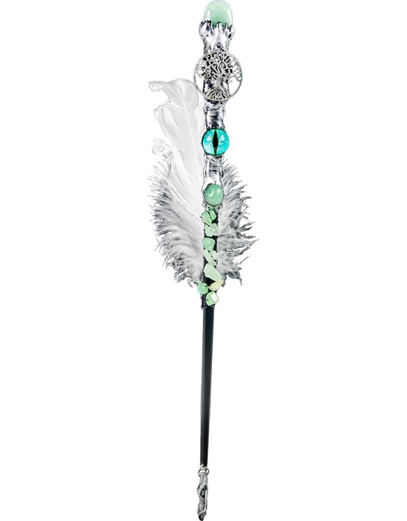 Green Aventurine Blue Dragon Eye & Tree Wand