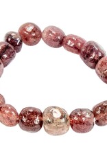 Bracelet- Strawberry Quartz Tumbled Stone- 99007