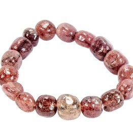 Strawberry Quartz Tumbled Stone Bracelet