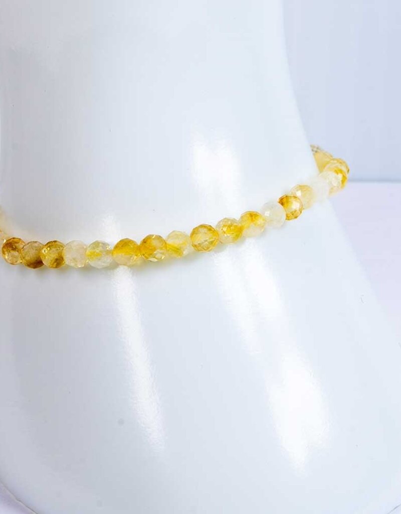 Bracelet - Citrine- 4mm- 98932