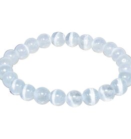 Bracelet- Satin Spar / Selenite- 8mm