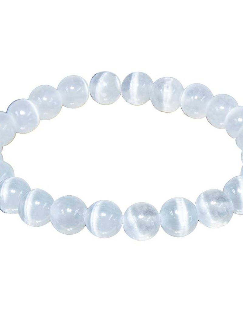 Bracelet- Satin Spar / Selenite- 8mm