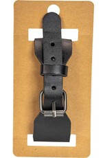 Vegan Leather Adjustable Bracelet - Raven Black