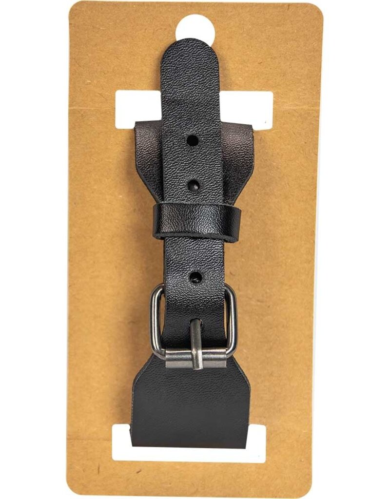 Vegan Leather Adjustable Bracelet - Raven Black