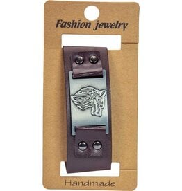 Vegan Leather Adjustable Bracelet - Wolf Brown