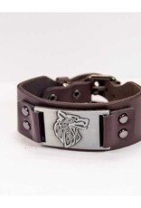 Bracelet -Vegan Leather Adjustable- Wolf Brown- 95441