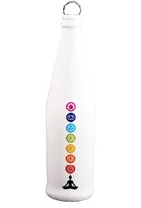 Glass Smoking Bottle - 7 Chakras - White