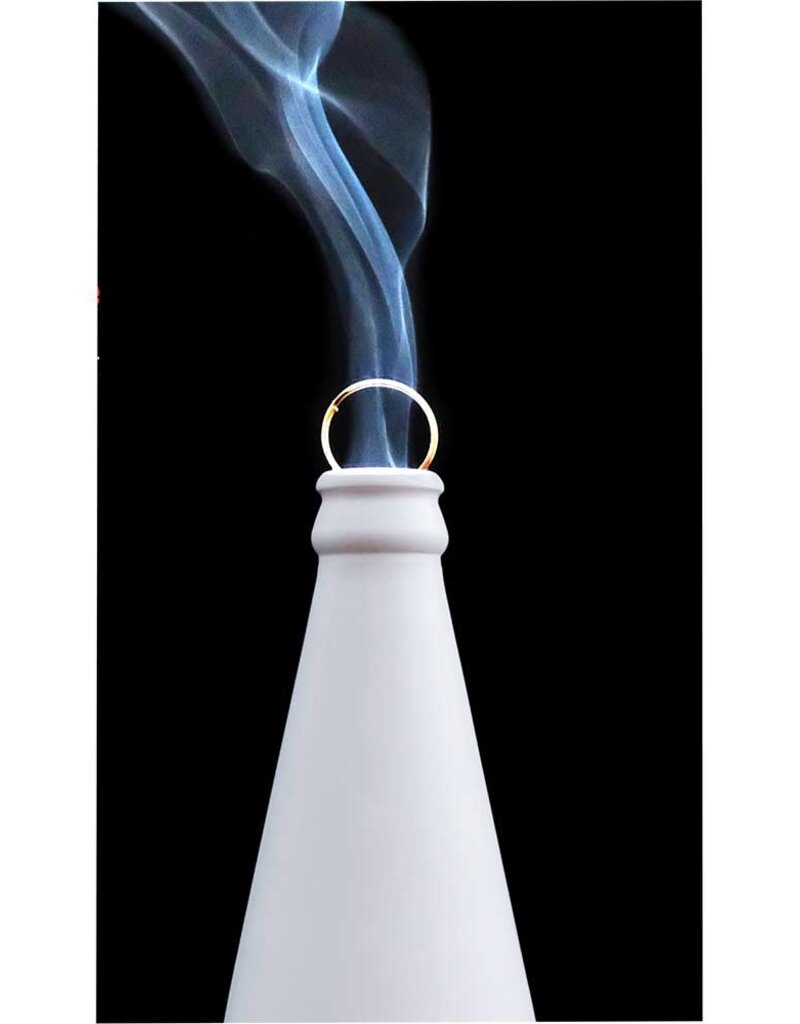 Glass Smoking Bottle - 7 Chakras - White
