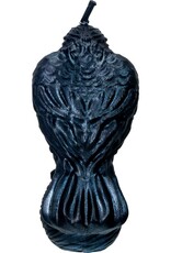 Raven on Skull Black Candle