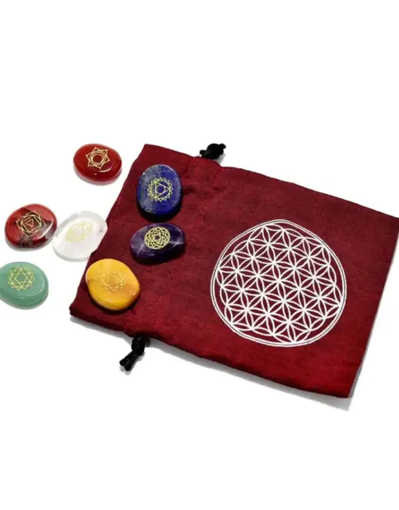 Crystal Chakra Set - Engraved - SC-ECS11