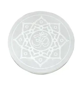 Selenite Lotus with OM