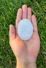 Selenite Tree of Life Palm Stone - SEL-STLP