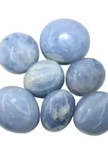 Blue Calcite Palm Stone Sm