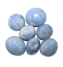 Blue Calcite Palm Stone Sm