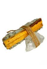 Clear Quartz Crystal and Sage