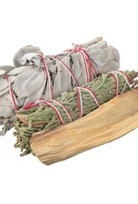 Kit - Sacred Medicine Smudge Kit - White Sage, Cedar and Palo Santo - CK120