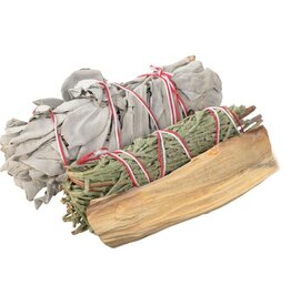 Kit - Sacred Medicine Smudge Kit - White Sage, Cedar and Palo Santo - CK120