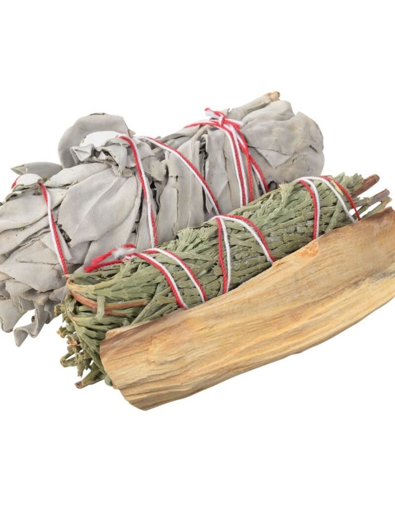 Kit - Sacred Medicine Smudge Kit - White Sage, Cedar and Palo Santo - CK120