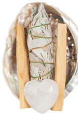 Kit - Heart Cleansing - Shell, Sage, Clear Quartz, Palo Santo -  CK116