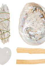 Kit - Heart Cleansing - Shell, Sage, Clear Quartz, Palo Santo -  CK116