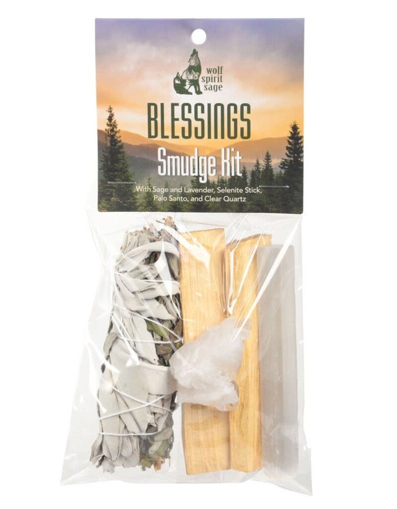 Kit - Blessings Smudge Kit - Sage with Lavender, Selenite, Quartz, Palo Santo - CK121