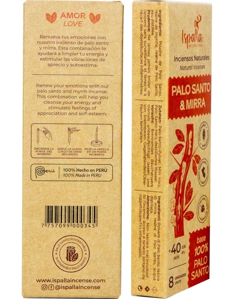 Incense - Ispalla Natural Palo Santo & Myrrh- 73168