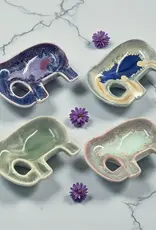 Ceramic Elephant Trinket Dish - Assorted