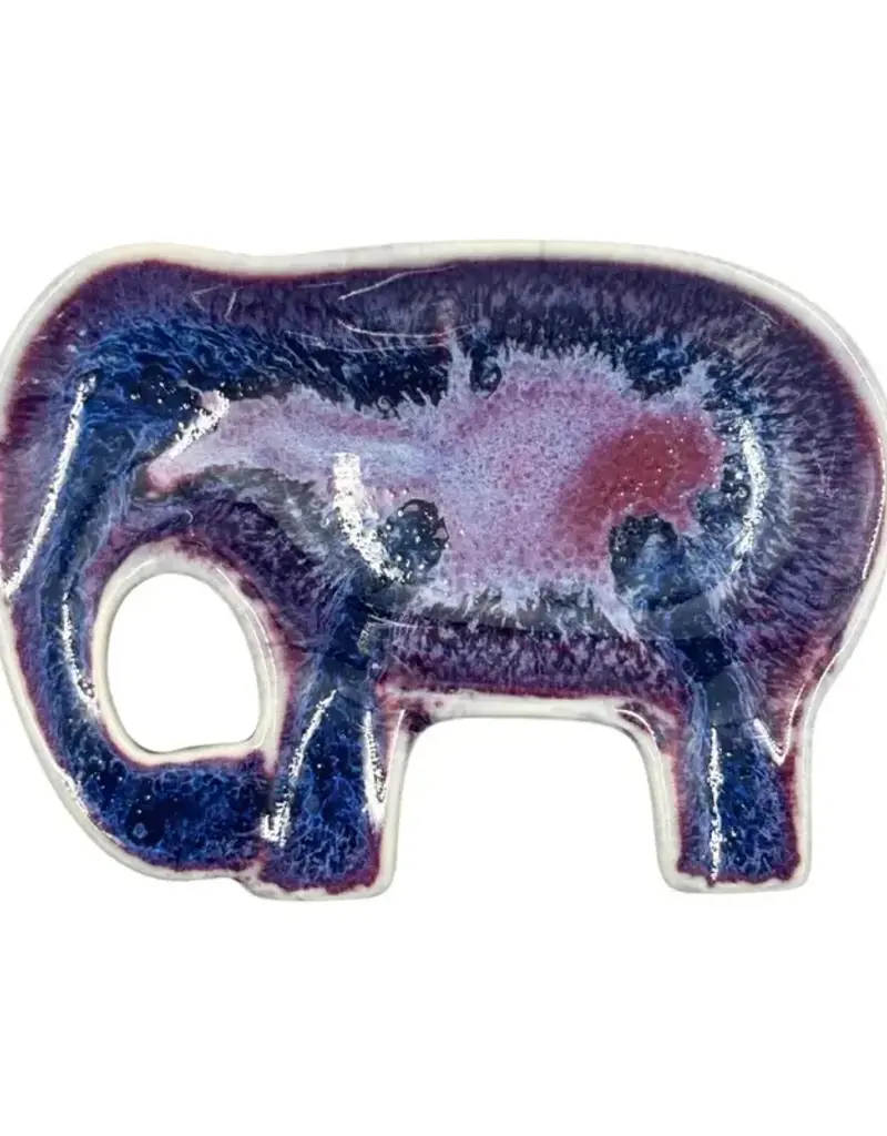 Ceramic Elephant Trinket Dish - Assorted