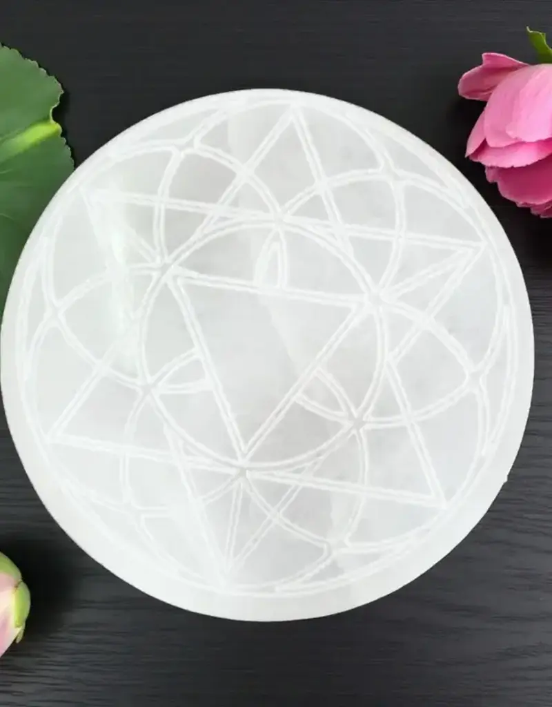 Selenite Lotus Charging Plate