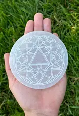 Selenite Lotus Charging Plate