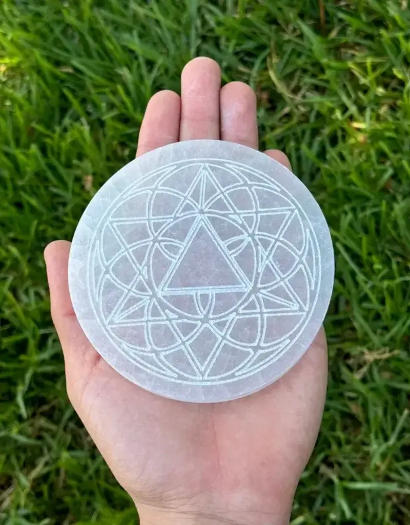 Selenite Lotus Charging Plate