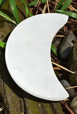 Selenite - Half Moon Plain Coaster - SEL-SHMP21