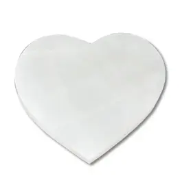 Selenite - Heart Flat Charging Plate