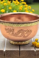 Copper Bowl - Dragon, Natural Finish
