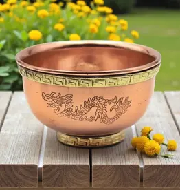 Copper Bowl - Dragon, Natural Finish