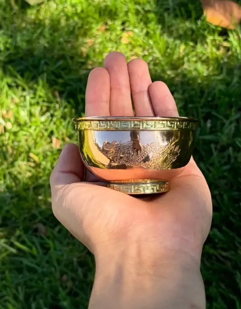 Copper Bowl - Dragon, Natural Finish