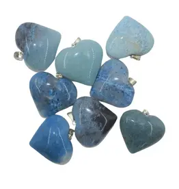Heart Pendant - Angel Blue Quartz