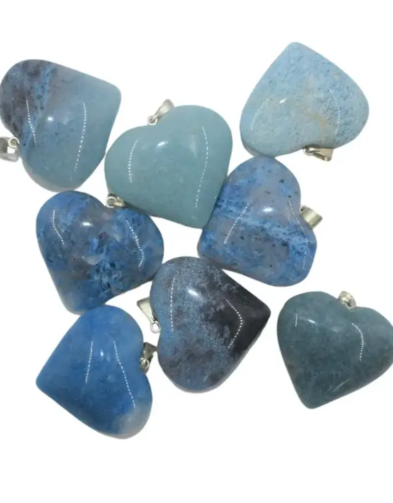 Heart Pendant - Angel Blue Quartz