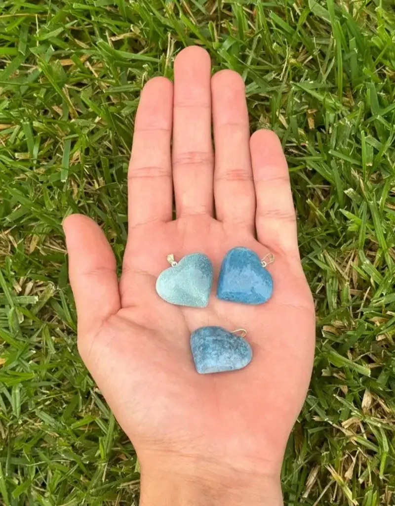 Heart Pendant - Angel Blue Quartz