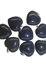 Heart Pendant - Blue Goldstone
