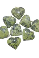 Heart Pendant - Olive Serpentine