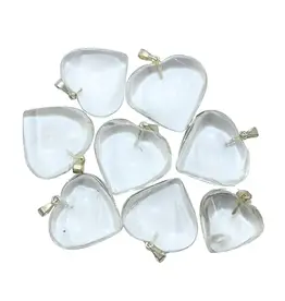 Heart Pendant - Clear Quartz