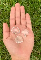 Heart Pendant - Clear Quartz