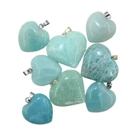 Heart Pendant - Amazonite