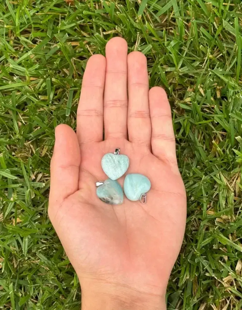 Heart Pendant - Amazonite