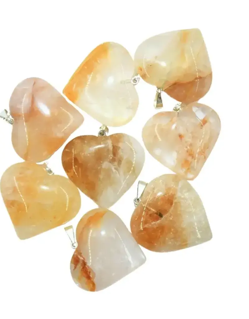 Heart Pendant - Citrine- HP-CHP11