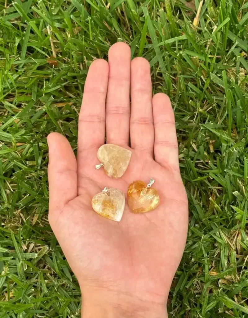 Heart Pendant - Citrine